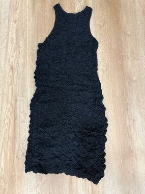 COS Black SMOCKED TANK MINI DRESS